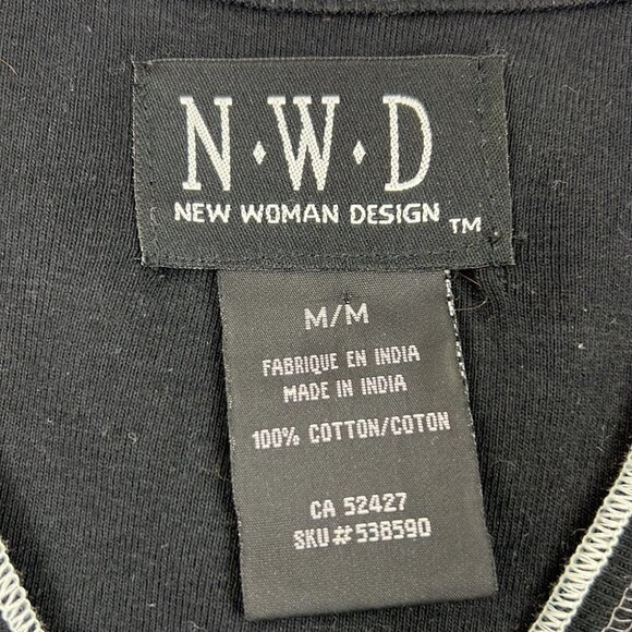 N*W*D New Woman  Design Black Printed T-shirt - Picture 4 of 9